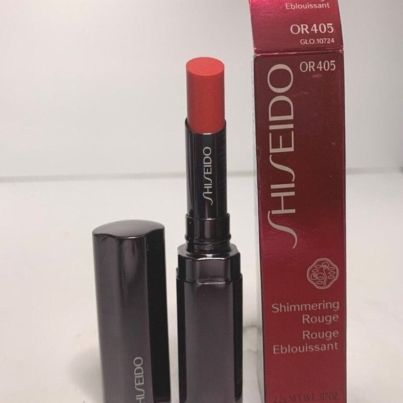 SHISEIDO Shimmering Rouge OR405 Lipstick .07 0z Boxed, NEW - Picture 3 of 4